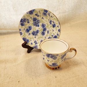 Vintage Bartley Blue Pansy Chintz Teacup &…
